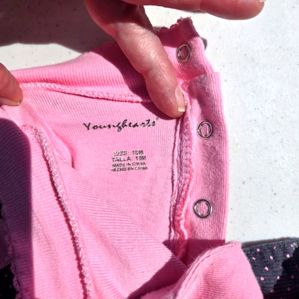 YoungHearts, Pink, Black & White Poodle Dress, Size 18 Months Tall - Picture 10 of 13